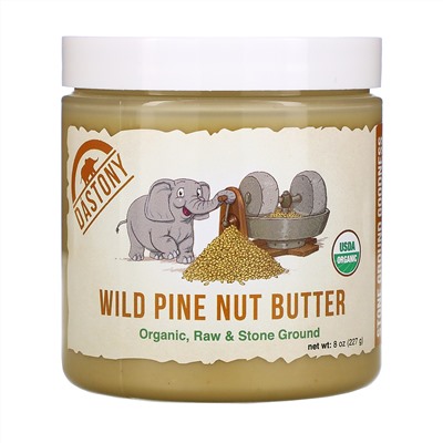 Dastony, Wild Pine Nut Butter, Organic, Raw & Stone Ground, 8 oz (227 g)