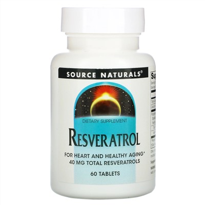 Source Naturals, Resveratrol, 40 mg, 60 Tablets