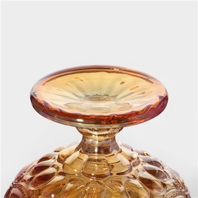 Креманка стеклянная Magistro «Ла-Манш», 350 мл, 12×10,5 см цвет янтарный