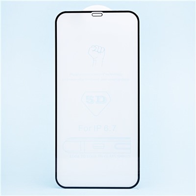 Защитное стекло Full Screen - 3D Flat для "Apple iPhone 12 Pro Max" (тех.уп.) (black)