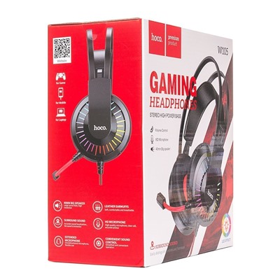 Компьютерная гарнитура Hoco W105 Joyful gaming (повр.уп) (red)