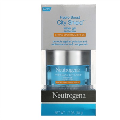 Neutrogena, Hydro Boost City Shield, солнцезащитное средство на гелевой основе, SPF 25, 48 г (1,7 унции)