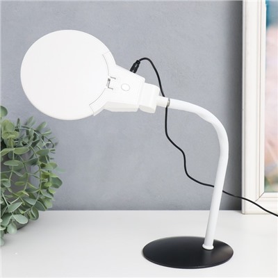 Лампа-лупа х3 х4,5 для творчества LED от 3 LR1130 линзы d=2,1 и 11 см белый