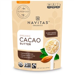 Navitas Organics, органическое масло какао, 227 г (8 унций)