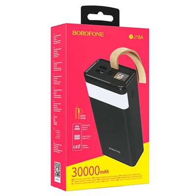 Внешний аккумулятор Borofone BJ18A 30000mAh Micro/Type-C/USB*2 (black)