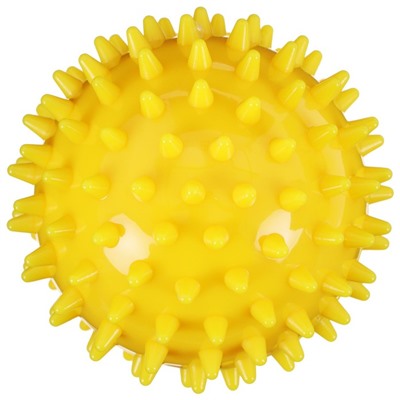 Мяч массажный ONLYTOP «Ёжик», d= 7,5 см, цвет жёлтый