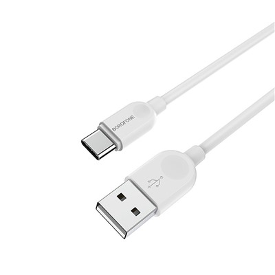Кабель USB - Type-C Borofone BX14 (повр. уп)  200см 3A  (white)