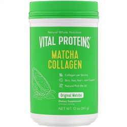 Vital Proteins, Матча коллаген, «Классический чай матча», 341 г (12 унций)