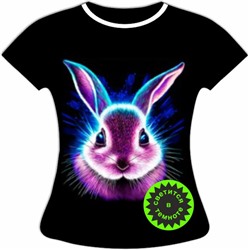 Женская футболка больших размеров Кролик