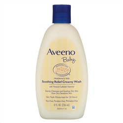 Aveeno, Baby Soothing Relief, крем-гель для ванной и душа , без запаха, 8 жидк. унций (236 мл)