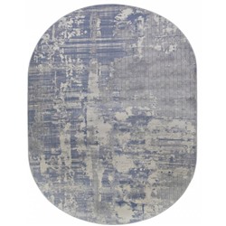 Ковёр овальный Rimma Lux 36874J, размер 60x110 см, цвет l.grey/blue