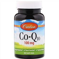 Carlson Labs, CoQ10, 100 mg, 90 Soft Gels