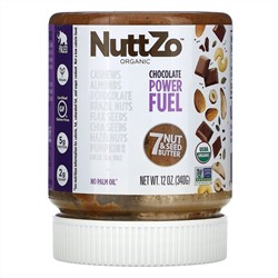 Nuttzo, Organic, Power Fuel, 7 Nut & Seed Butter, Chocolate, 12 oz (340 g)