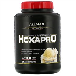 ALLMAX Nutrition, Hexapro, смесь из 6 протеинов ультрапремиального качества, французская ваниль, 2,27 кг (5 фунтов)