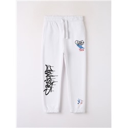 Спортивные брюки с принтом в стиле «граффити» Чисто-белый