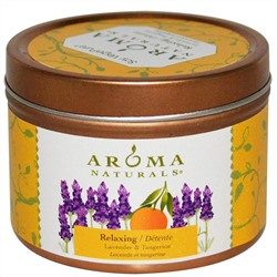 Aroma Naturals, Soy VegePure, Свеча с лавандой и мандарином, оказывающая расслабляющее действие, 2,8 унции (79,38 г)