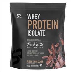 Sports Research, Изолят сывороточного протеина со вкусом черного шоколада, 2,27 кг (5 фунтов)