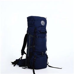 Рюкзак туристический, Taif, 80 л, отдел на шнурке, 2 наружных кармана, цвет синий