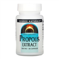 Source Naturals, экстракт прополиса, 500 мг, 60 капсул