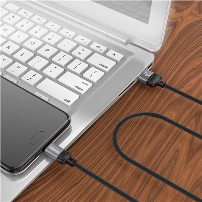 Кабель USB - micro USB Borofone BX28 Dignity (повр. уп)  100см 2,4A  (gray)