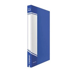 Папка скоросшиватель пластиковая с карманом NC4475B синяя 0,7мм inФОРМАТ