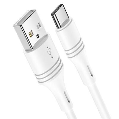 Кабель USB - Type-C Borofone BX43 CoolJoy  100см 3A  (white)