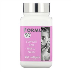 Naturally Vitamins, Пищевая добавка Marlyn, Формула 50, укрепление волос и ногтей, 250 мягких капсул