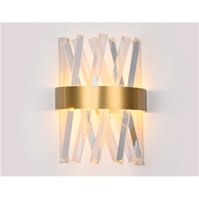 Настенный светодиодный светильник с хрусталем TR5324 GD/CL золото/прозрачный 24W 285*260*124