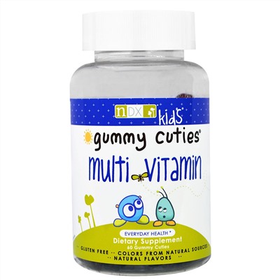 Natural Dynamix (NDX), Gummy Cuties, мультивитамины для детей, 60 жевательных мармеладок