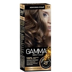 GAMMA PERFECT COLOR Стойкая крем-краска для волос тон 7.0 Жемчужно-русый с окис.кремом 6% 50 мл