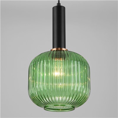 Подвесной светильник со стеклянным плафоном 50182/1 зеленый