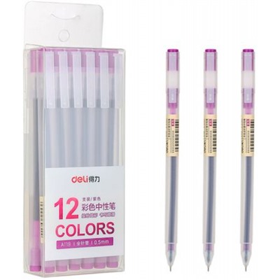 Ручка гелевая A119-PR 0.5мм фиолетовая (1809280) Deli