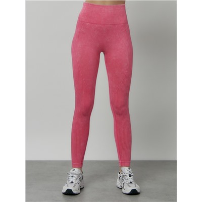 Легинсы для фитнеса женские розового цвета 1001R