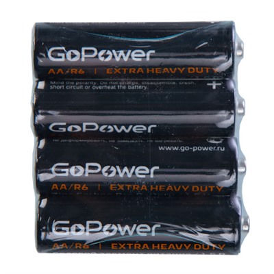 Батарейка GoPower Heavy Duty R6 SP-4 /уп 60/пальчиковые