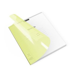 Тетрадь  12л клетка с пластиковой обложкой 56352 Классика CoverPrо Neon желтая ErichKrause