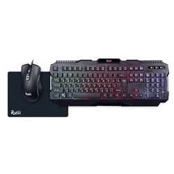 Проводной набор Smart Buy SBC-307728G-K Shotgun мембранная, игровая клавиатура+мышь+коврик (black)
