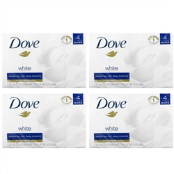 Dove, White Beauty Bar, 4 Bars, 3.75 oz (106 g) Each