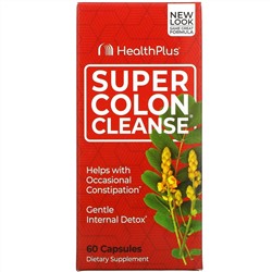 Health Plus, Super Colon Cleanse, супер-очиститель толстой кишки, 60 капсул