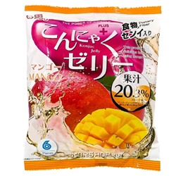 Желе конняку со вкусом манго Yukiguni Aguri, Япония, 96 г (16 г*6шт) Акция
