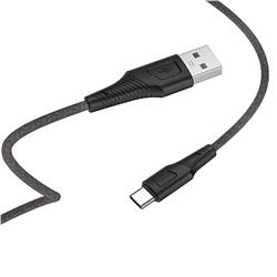 Кабель USB - micro USB Hoco X58 Airy silicone  100см 2,4A  (black)