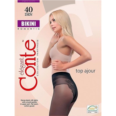 CON-Bikini 40/2 Колготки CONTE ажур трусики