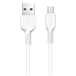 Кабель USB - micro USB Hoco X13 Easy  100см 2,4A  (white)