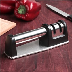 Заточка для ножей Magistro «Металлик», с 2 отделениями для стальных и керамических ножей