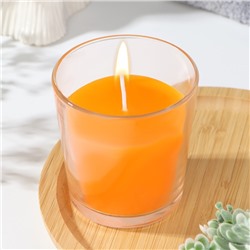 Свеча в гладком стакане ароматизированная "Сочное манго", 8,5 см