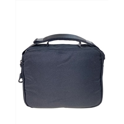 Мужская сумка из текстиля, цвет черный с синим