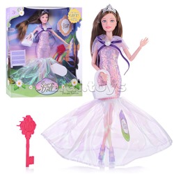Кукла "Цветочная Фея" в длинном платье, подвижные руки и ноги, в коробке
