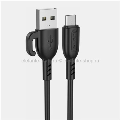 Кабель Borofone BX91 USB-A to Micro with Hook 1m Black (15)