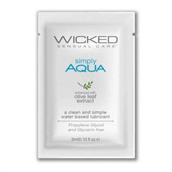 Легкий лубрикант на водной основе Wicked Simply AQUA - 3 мл.