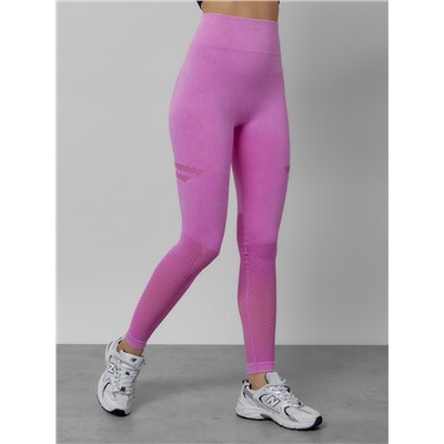 Легинсы для фитнеса женские розового цвета 1004R