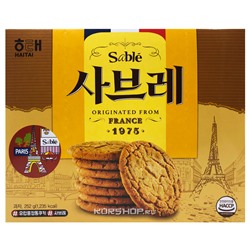 Бисквитное печенье "Сабле" Haitai, Корея, 252 г. Срок до 12.07.2024.Распродажа